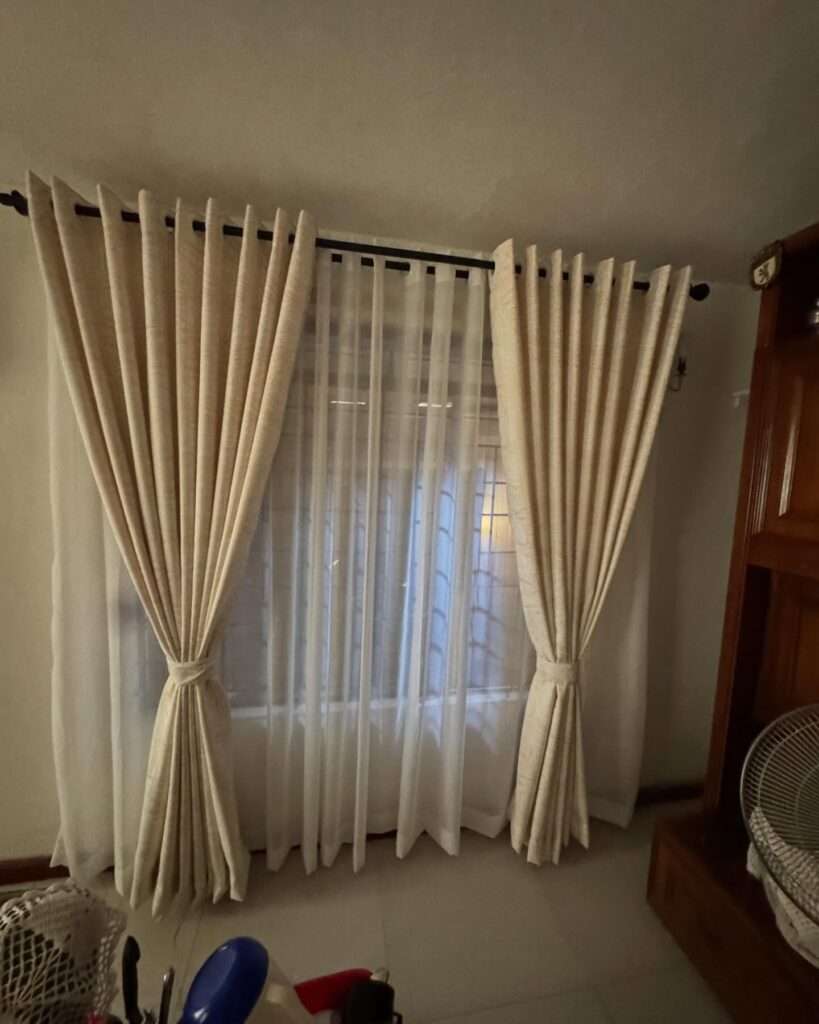 Completed projects for curtain delivery and fixing for a clients house located in Old Racecourse Phase 3 Kenya by kalus top curtains and office blinds