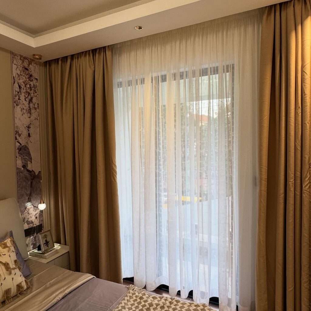 curtains and sheers supply and installation in a residential home in kenya east africa