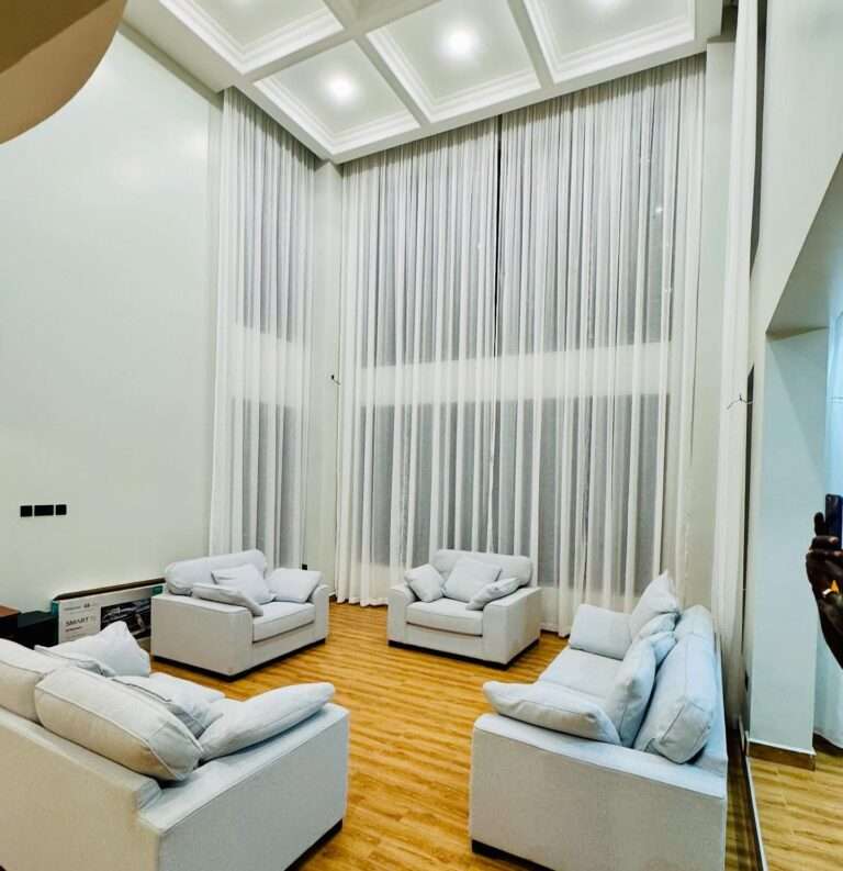 beautiful curtain installation that turned this home into a cozy, stylish space in thika town kenya east africa drapery supply and installation
