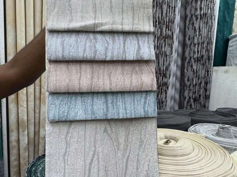 choice of wholesale curtain fabric in Nairobi Kenya located at eastleigh with a shop called kalus top curtains and office blinds showcasing some of their stock