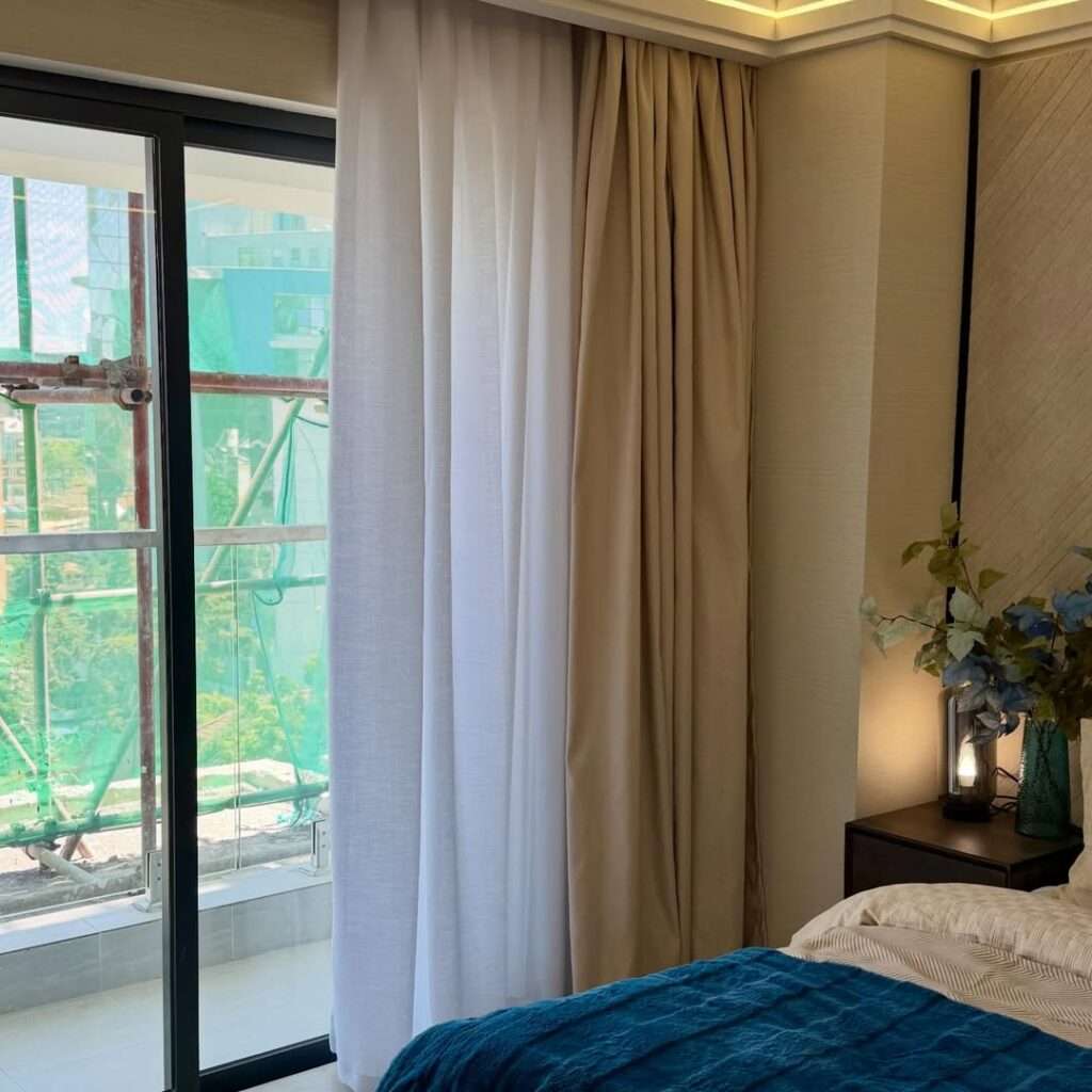 interior view of window treatment solution Custom Curtains Kenya – Made-to-Measure Curtains by Kalus Top Curtains