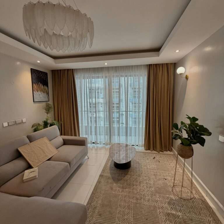 Smart window coverings automatically adjusting to natural sunlight in a modern home