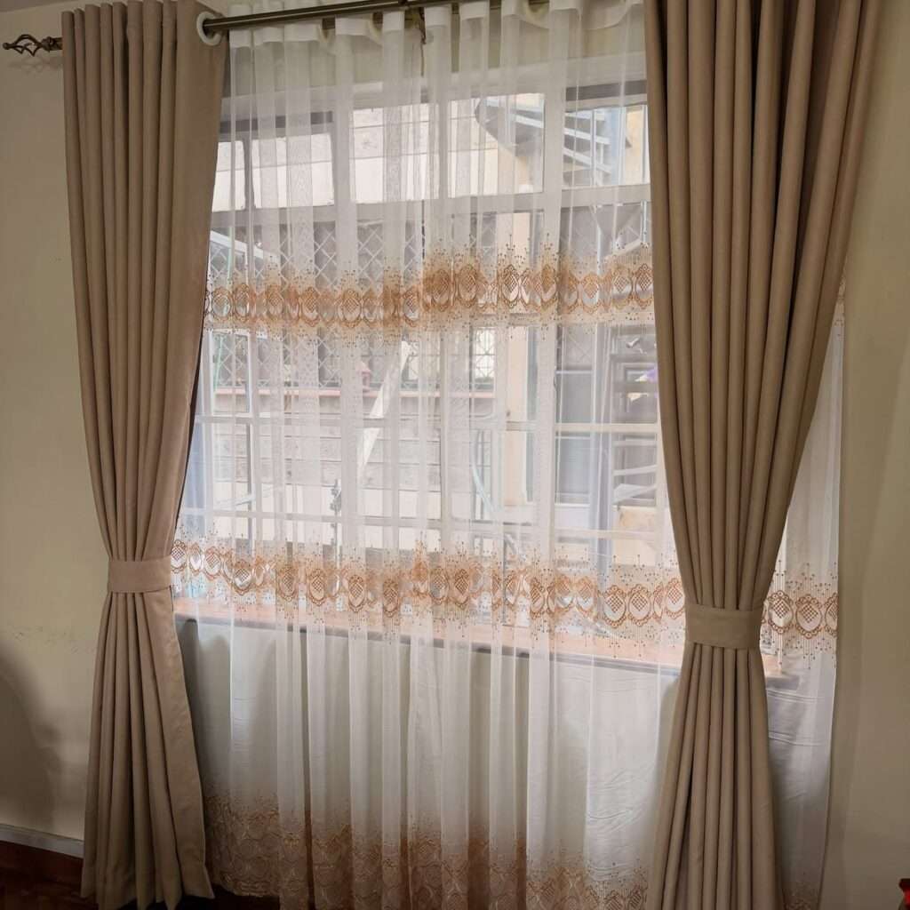 Preston Court curtains Kenya professionally installed by Kalus Top Curtains